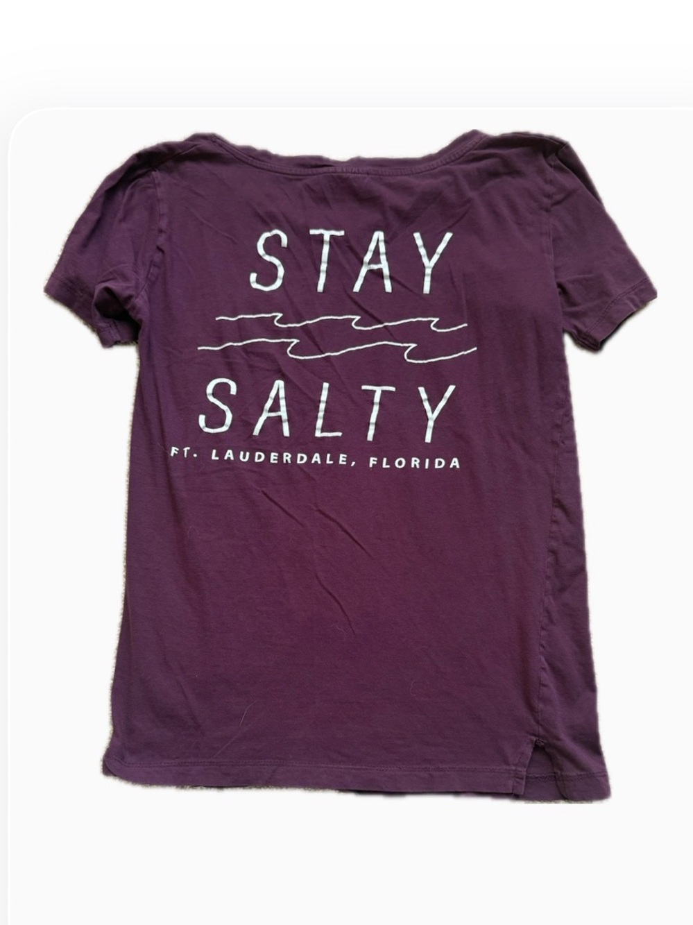 Stay Salty Graphic Tee - maroon
